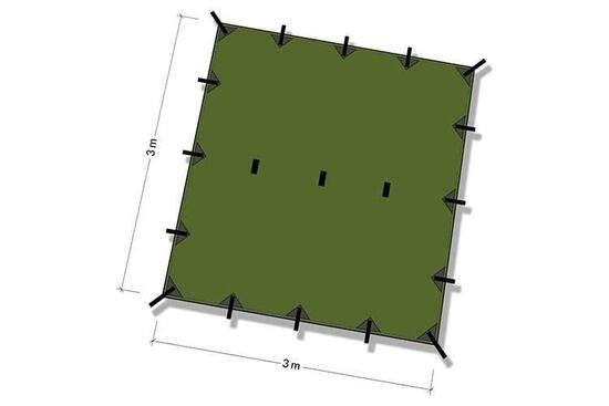 DD Hammocks Tarp 3.5x3.5 Vert olive