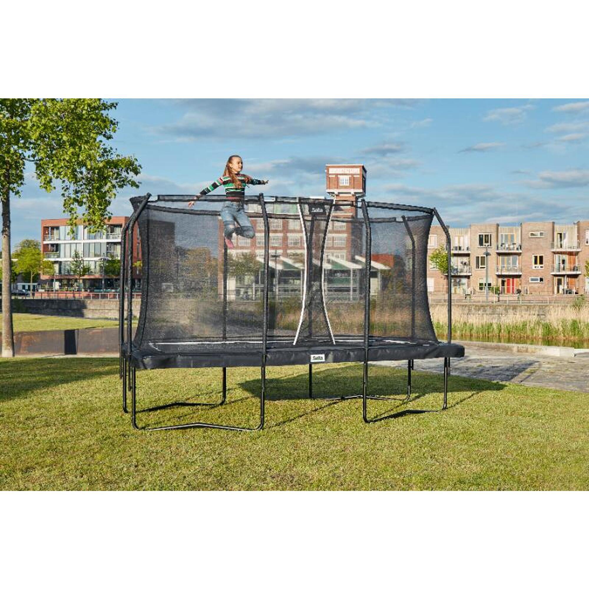 Trampoline - Premium Black Edition - 305 x 214 cm - Rectangulaire Noir