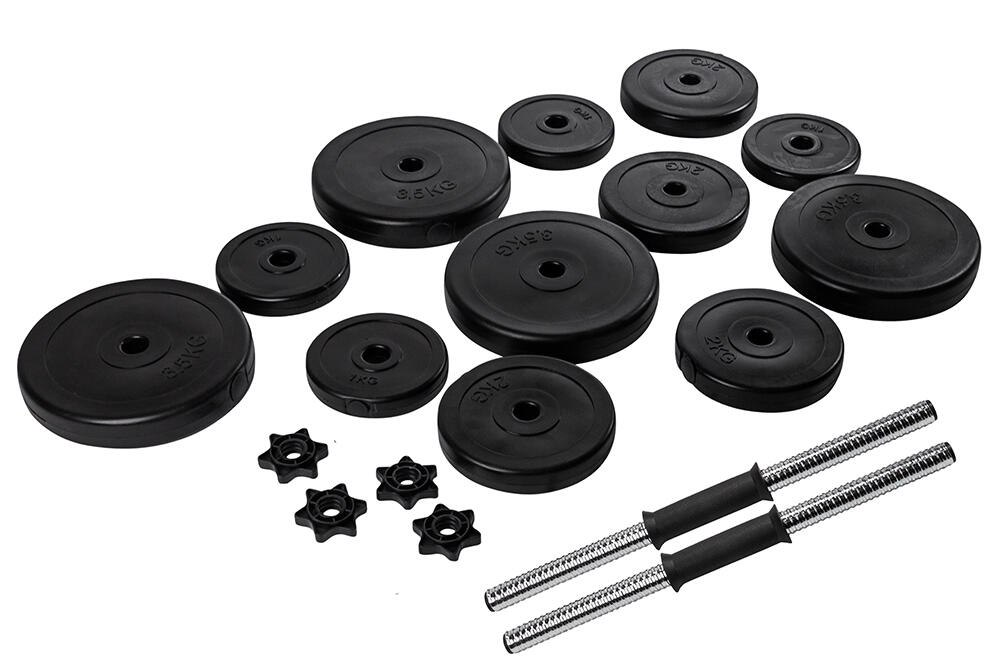 Zestaw regulowalnych hantli - Winyl - 2 x 14 kg (28 kg) 2/7