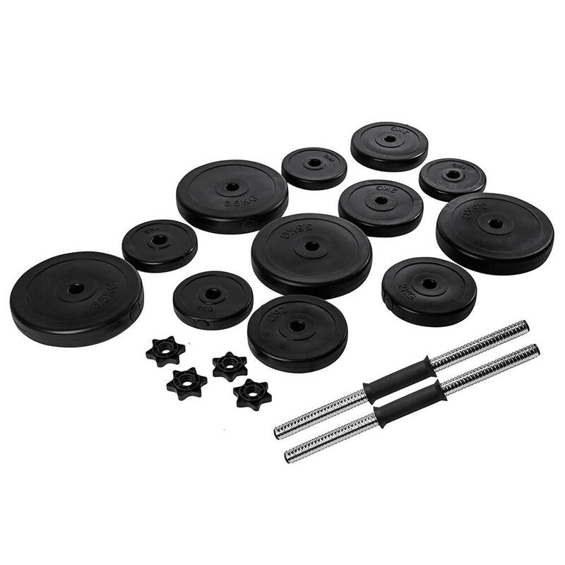 Set Gantere VirtuFit Ajustabile Cast Iron - Vinyl - 2 x 14 kg (28 kg)