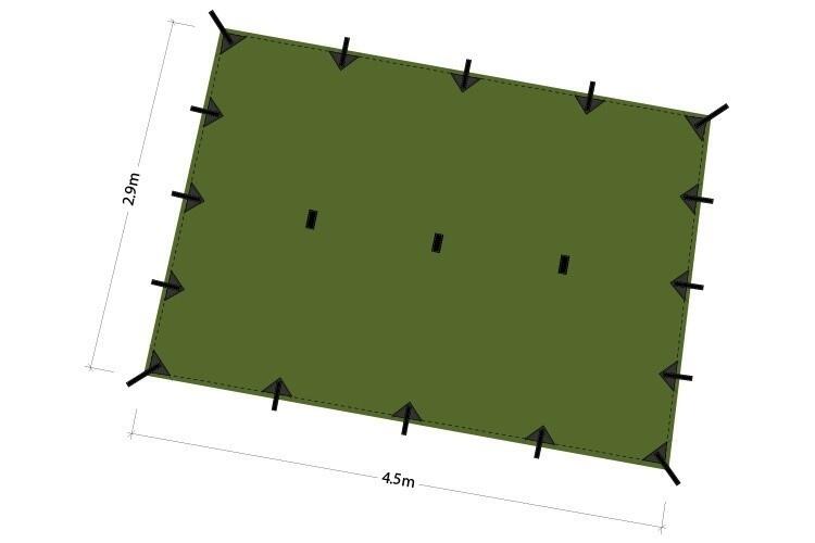 DD Hammocks Superlight Tarp XL - Olive Green 1/6