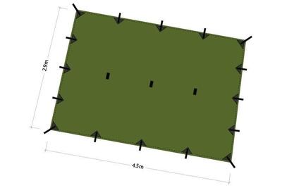 Dd hammocks superlight tarp xl - olive green