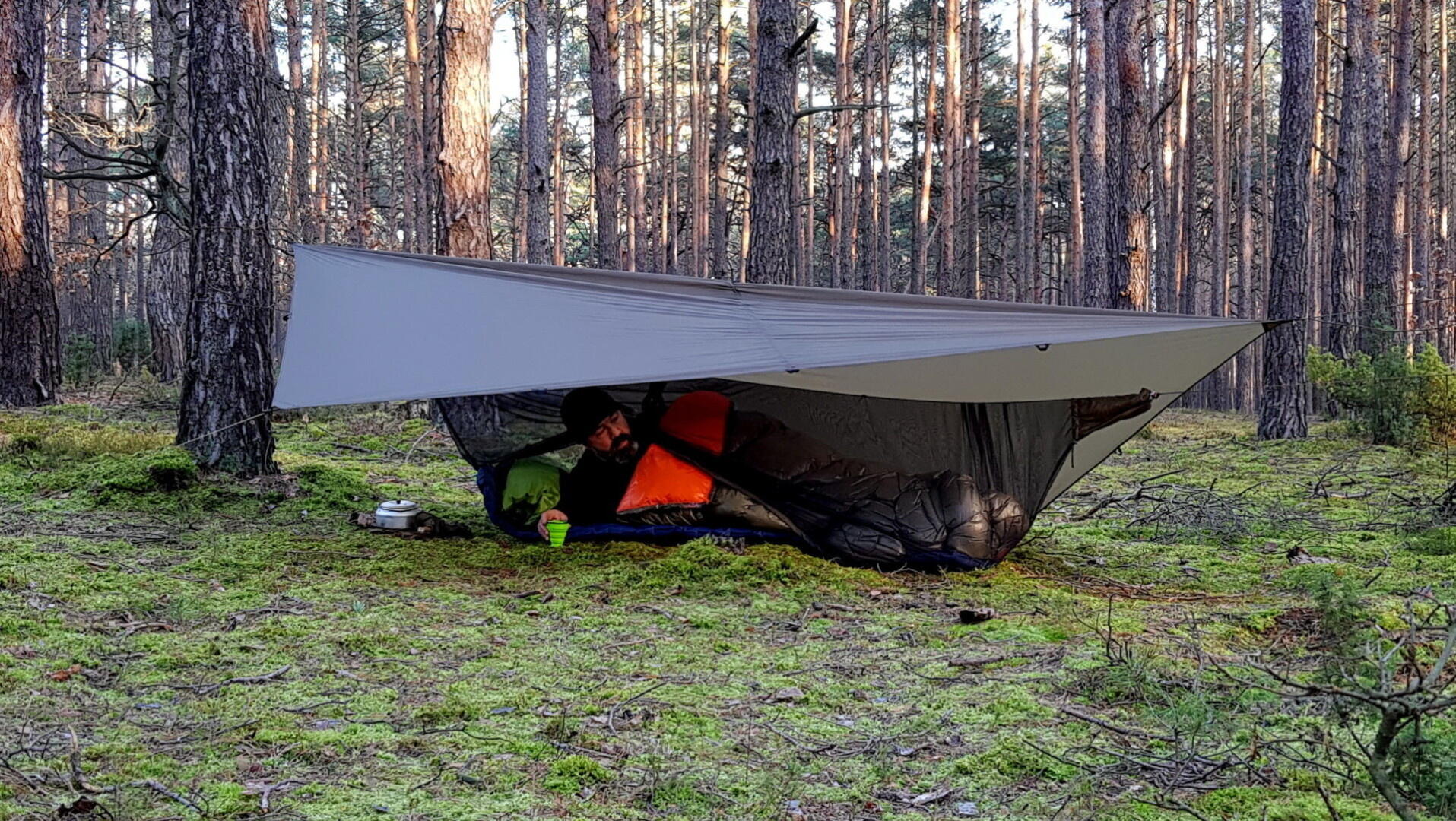 Bushmen Ultraleichtes Tarp 3x2 - Dunkel-Olive 5/6