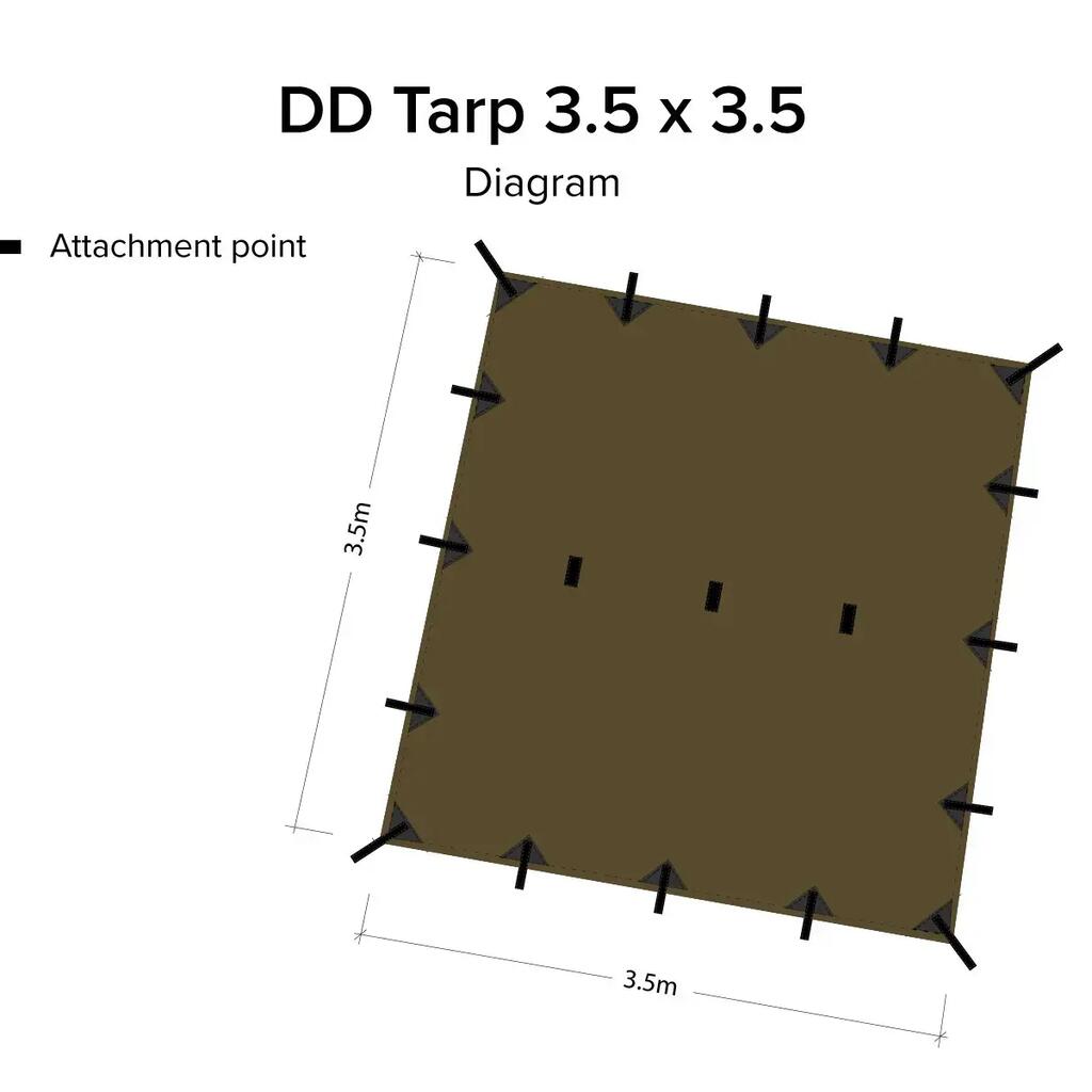 Палатка Tenda 3.5x3.5 Платно Coyote Brown DD Hammocks