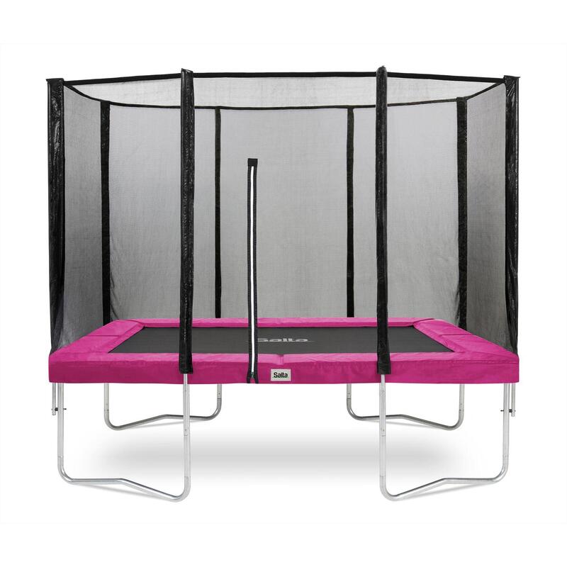 Trampoline - Combo - 305 x 214cm - Rectangulaire Rose