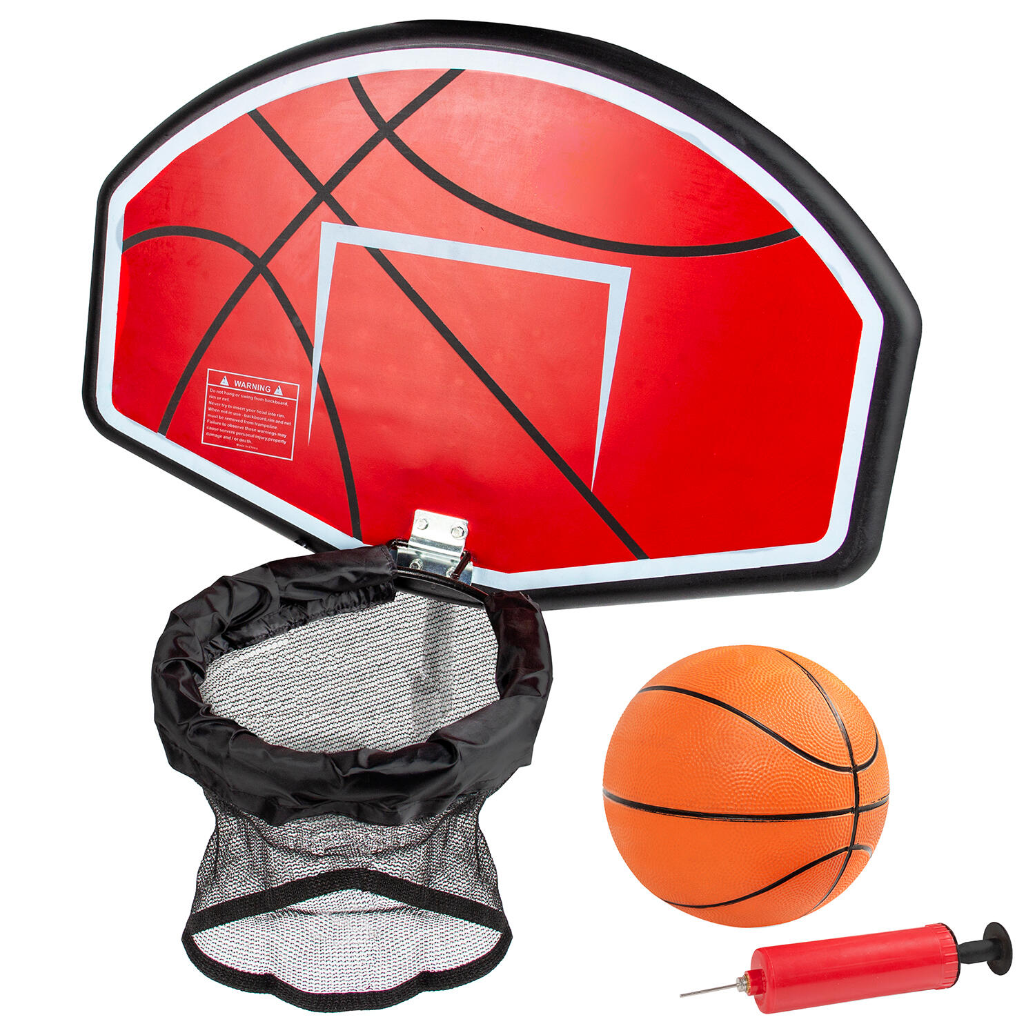 VIRTUFIT Cestino per trampolino - Anello da basket con bal