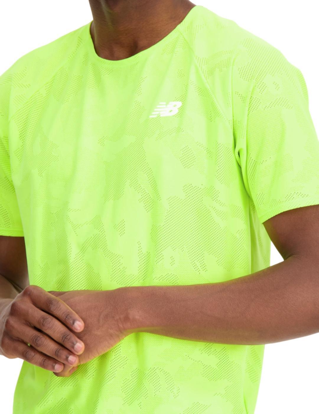 Camiseta de manga corta para Hombre New balance Mt33281 Verde 4/4