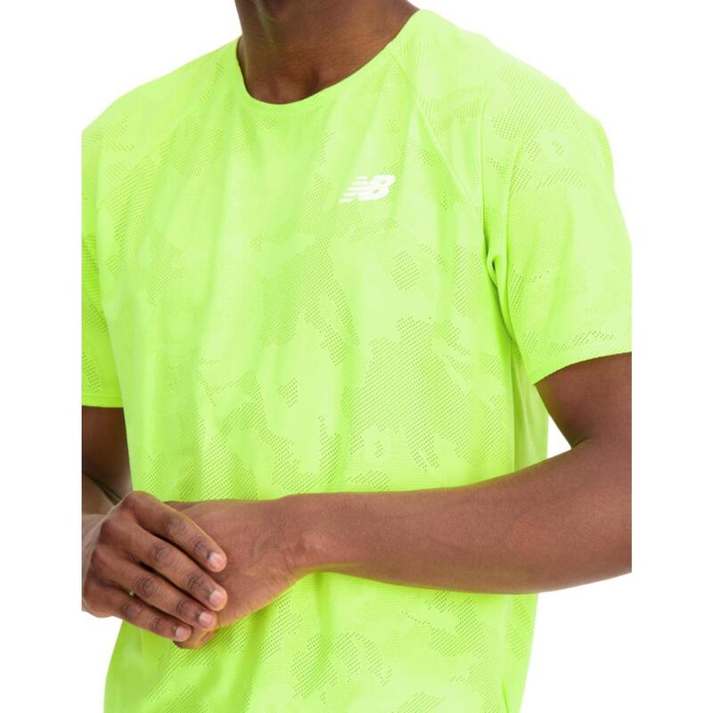 Camiseta de manga corta para Hombre New balance Mt33281 Verde