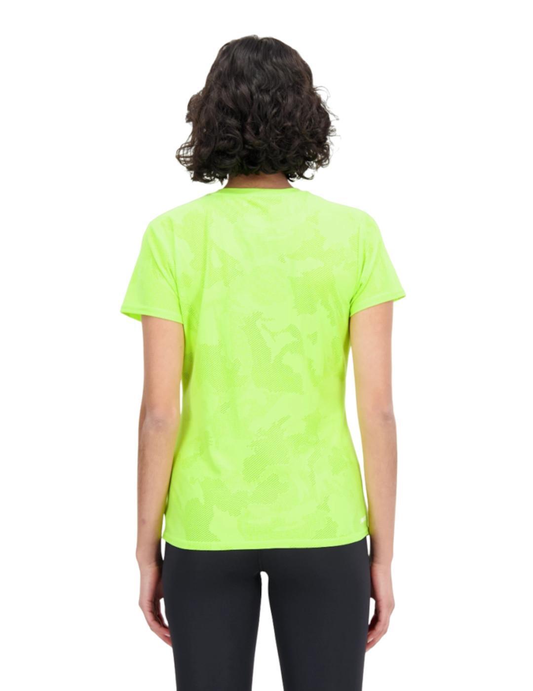 Camiseta de manga corta para Mujer New balance Wt33281 Verde 2/4