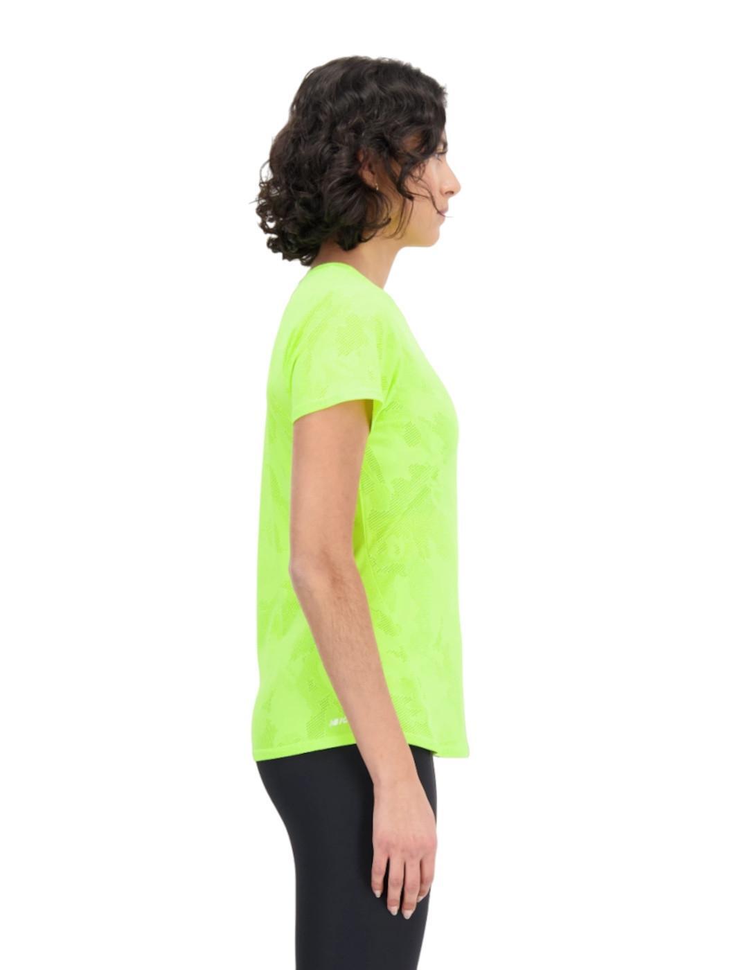 Camiseta de manga corta para Mujer New balance Wt33281 Verde 4/4