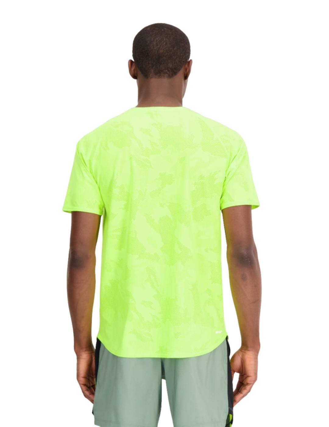 Camiseta de manga corta para Hombre New balance Mt33281 Verde 2/4