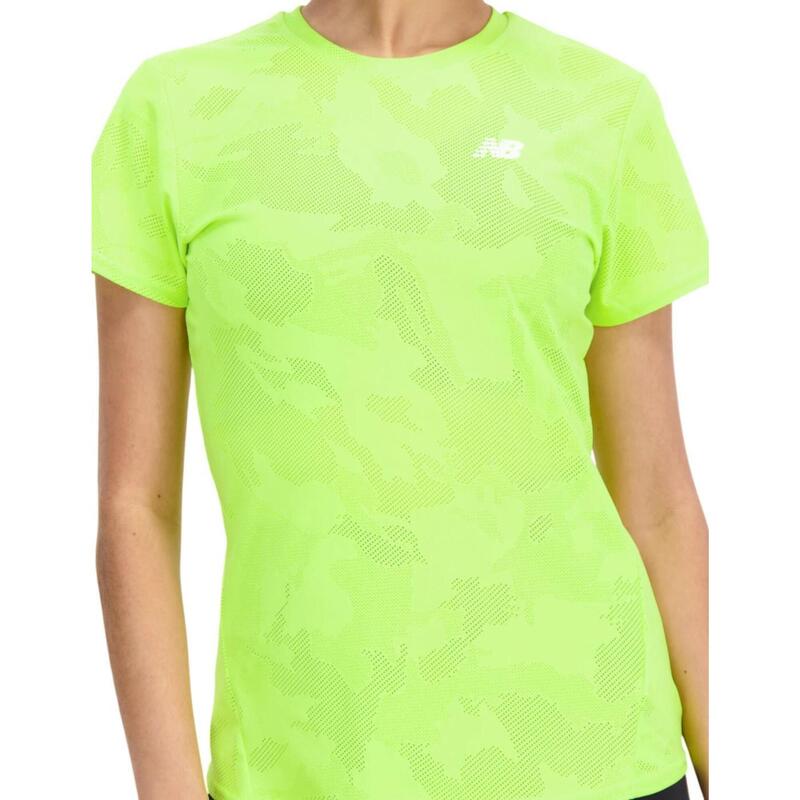 Camiseta de manga corta para Mujer New balance Wt33281 Verde