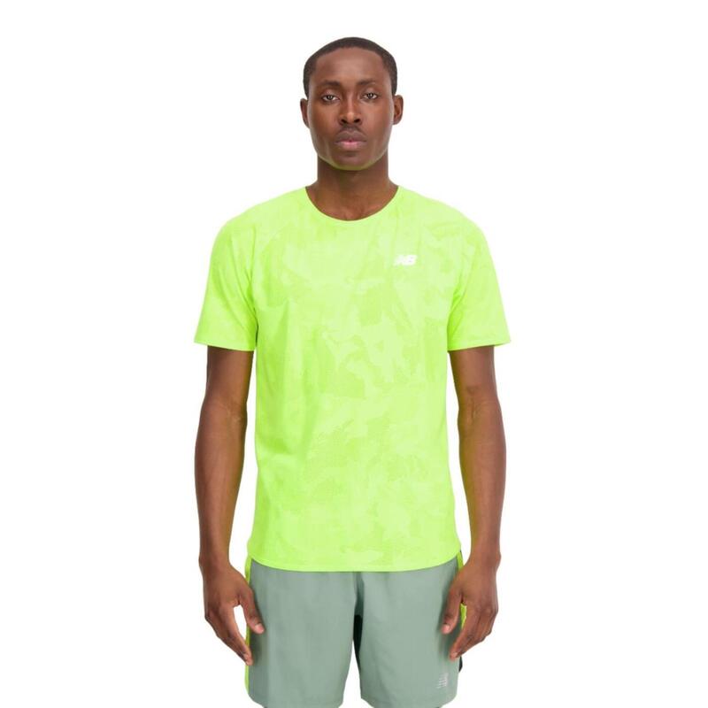 Camiseta de manga corta para Hombre New balance Mt33281 Verde