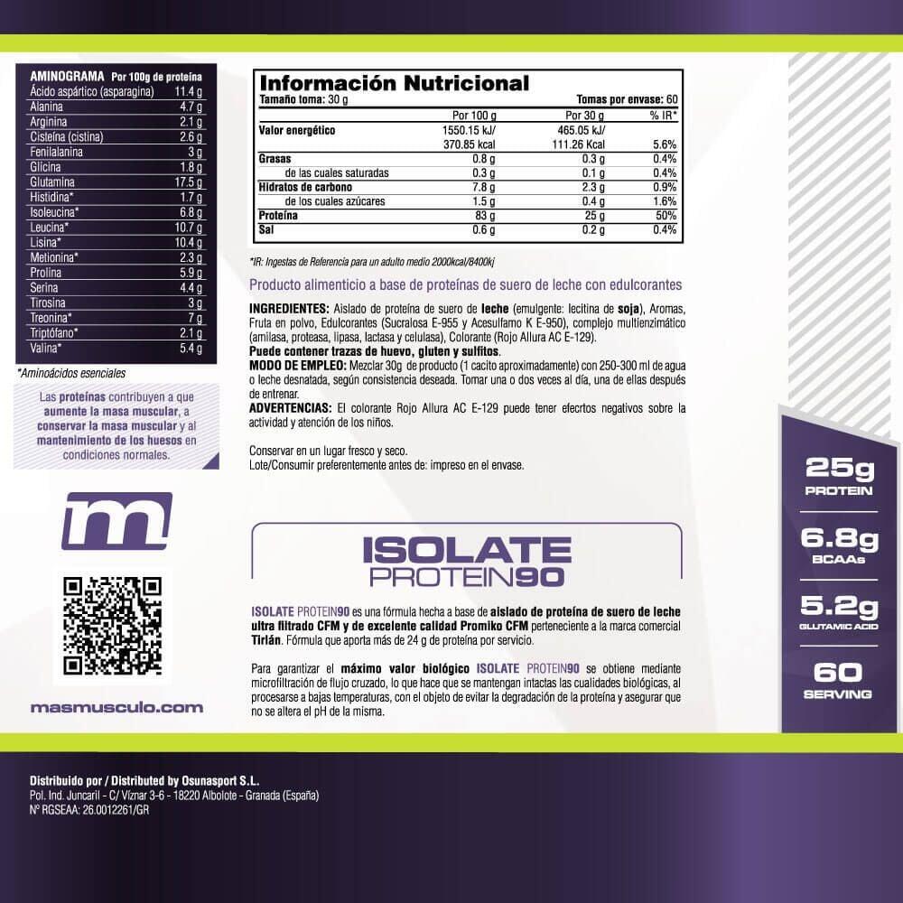 Isolate 90 CFM - 1,8 kg Fraise de MASmusculo 6/6