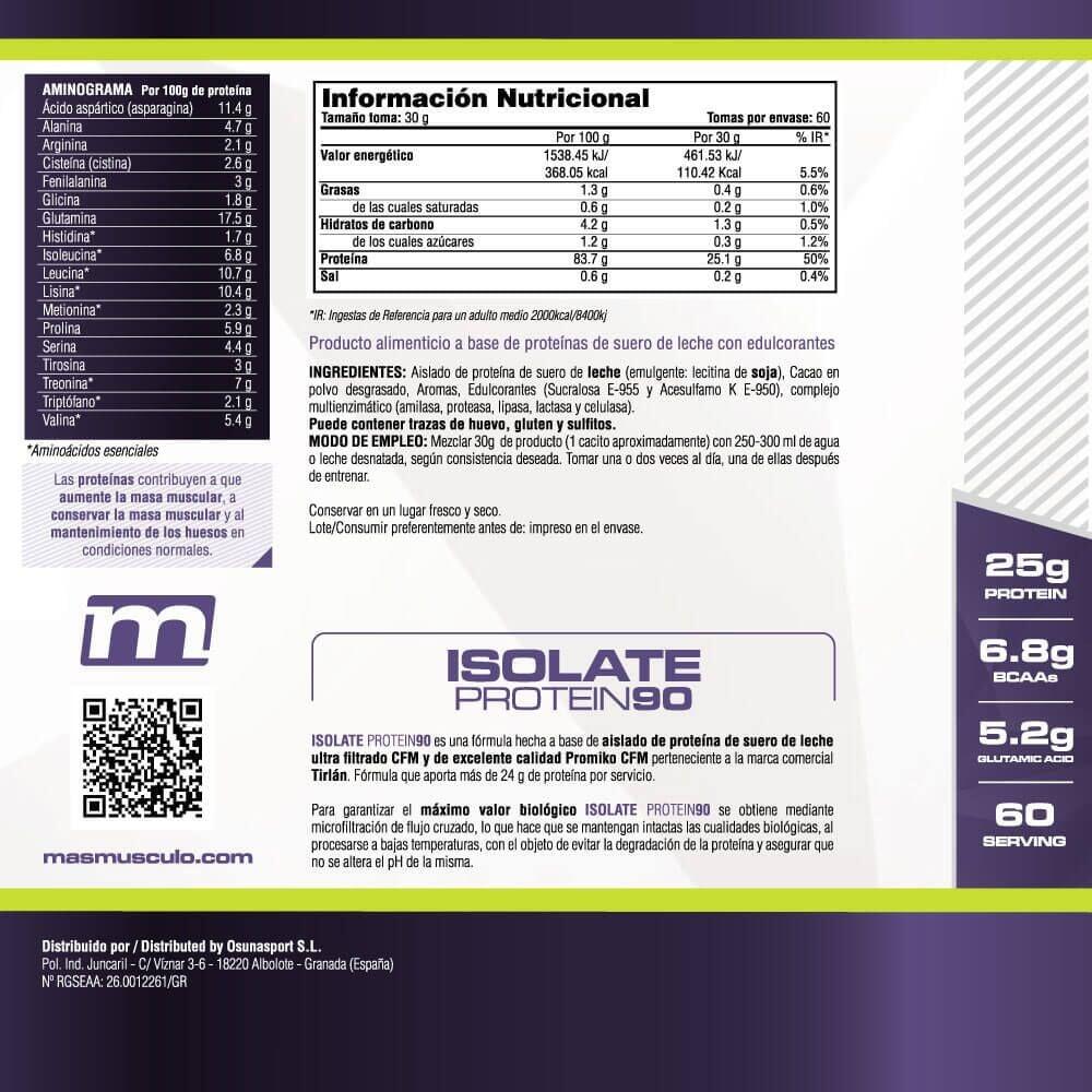Isolate 90 CFM - 1,8 kg Chocolat au Lait de MASmusculo 6/6