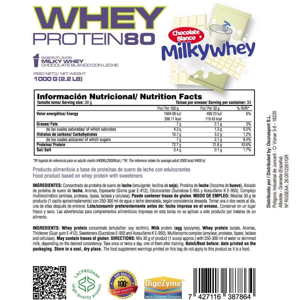 Whey protein80 - 1kg Chocolatement blanc lait laiteux de MASmusculo 6/6