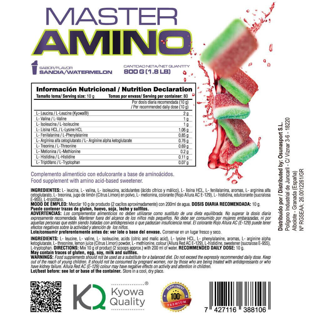 Master amino - 800g Sandias de la gelée de MASmusculo 5/6