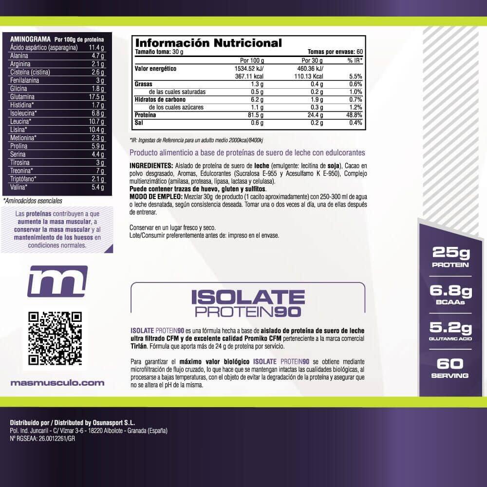 Isolaat 90 CFM - 1,8 kg Choco Surprise (chocolade-ei) MASmusculo 6/6
