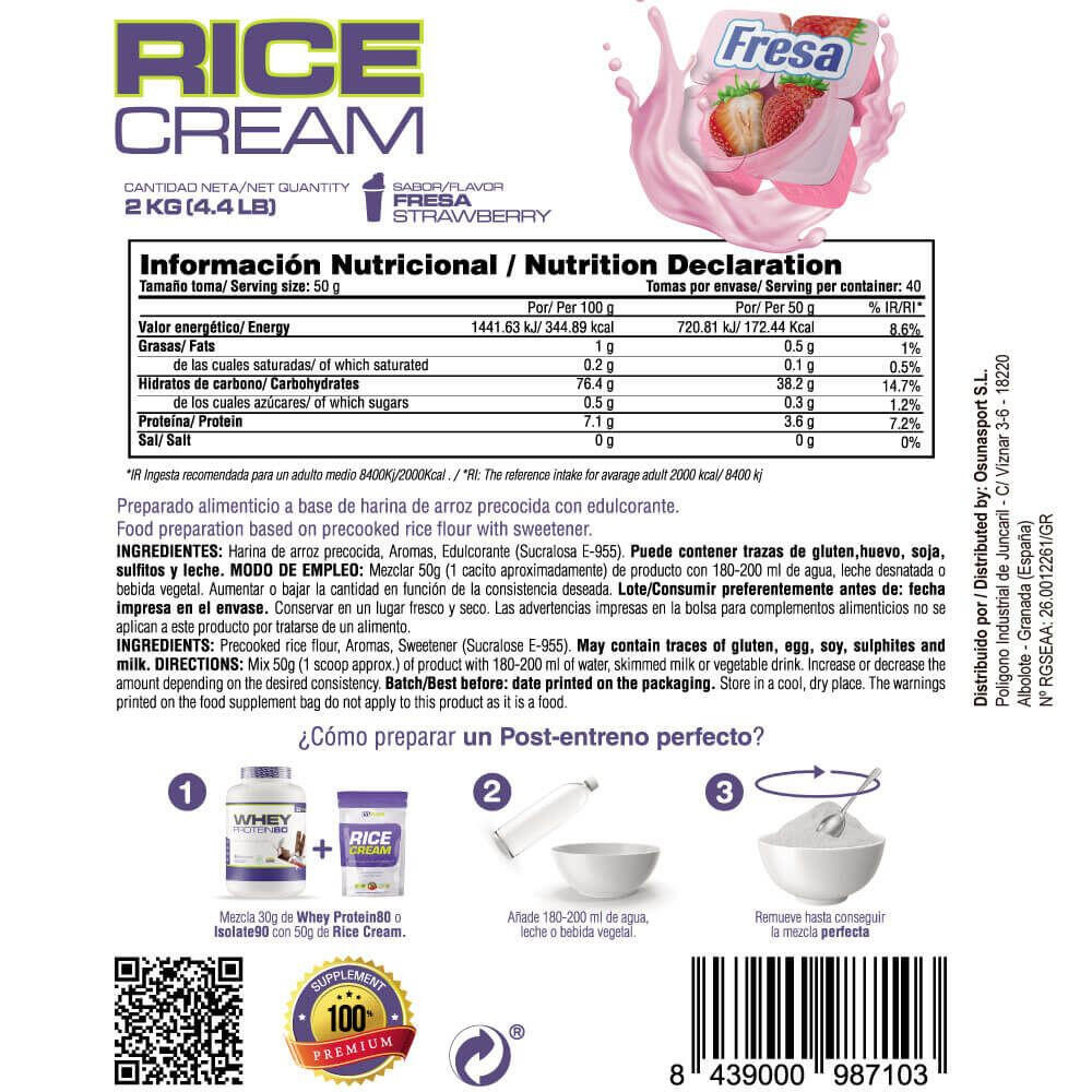 Rice cream - 2kg Fraise de MASmusculo 3/4