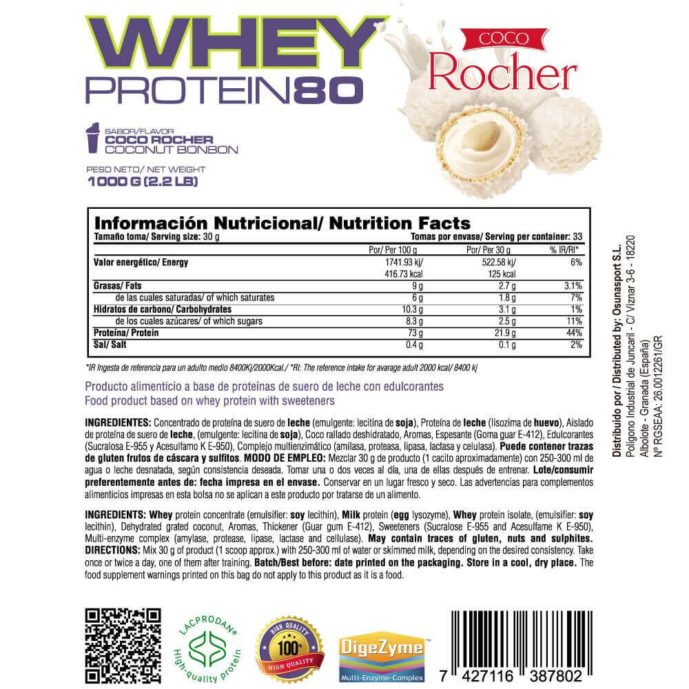 Whey Protein80 - Integratori Coco Rocher MM Supplements da 1Kg 3/3