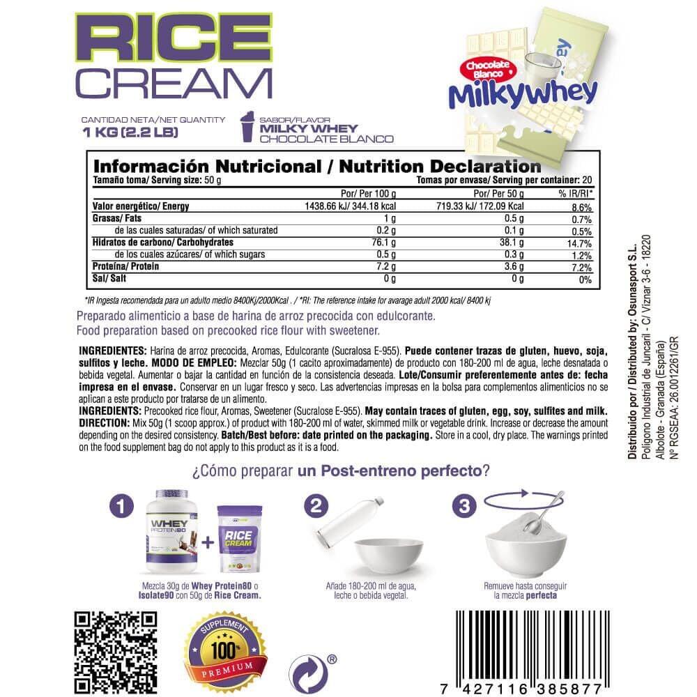 Rice Cream (Creme de Arroz) - 1kg Chocolate Branco Milky Whey da Masmusculo Sup 5/5