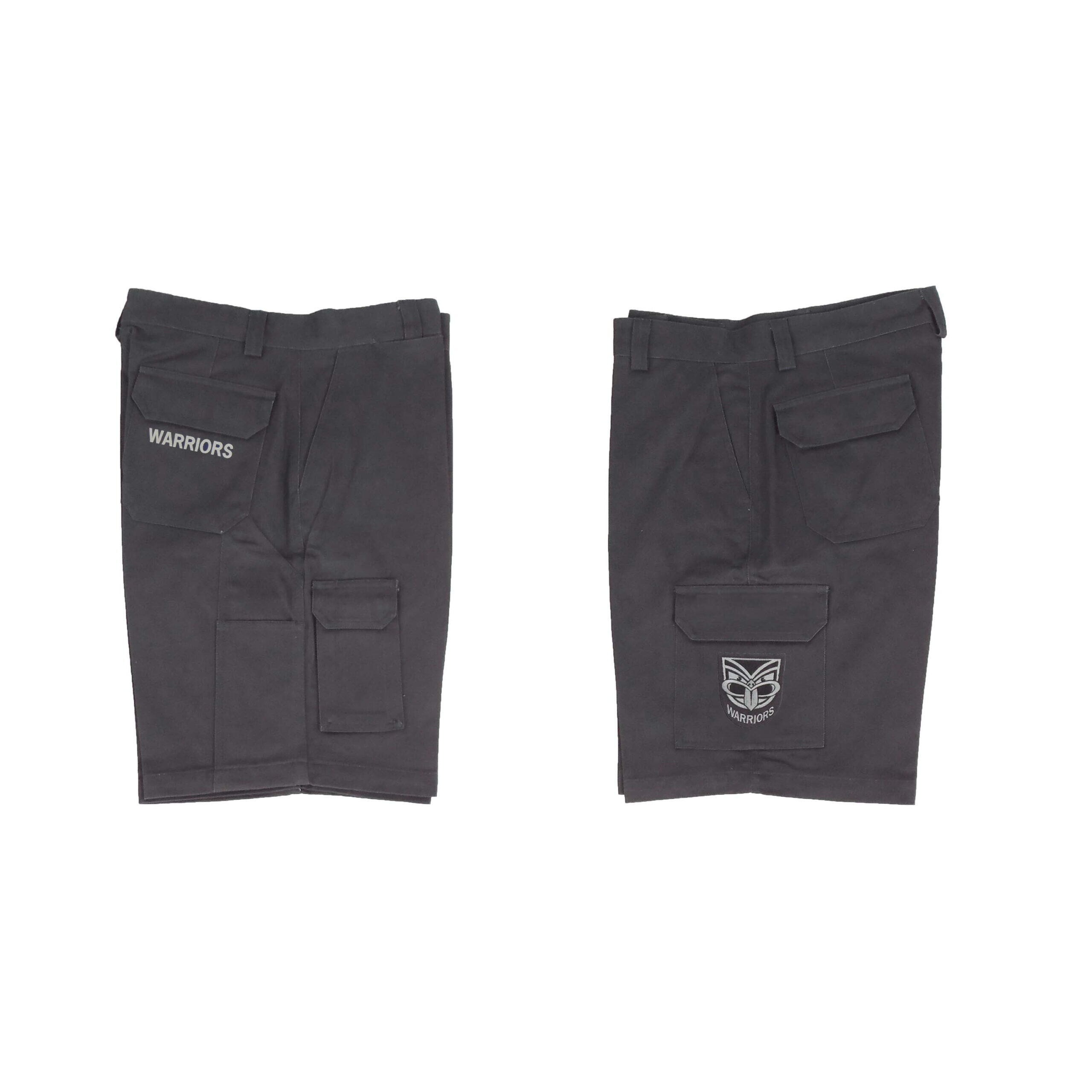 New Zealand NZ Warriors NRL Cargo Work Shorts - Short Pants Black