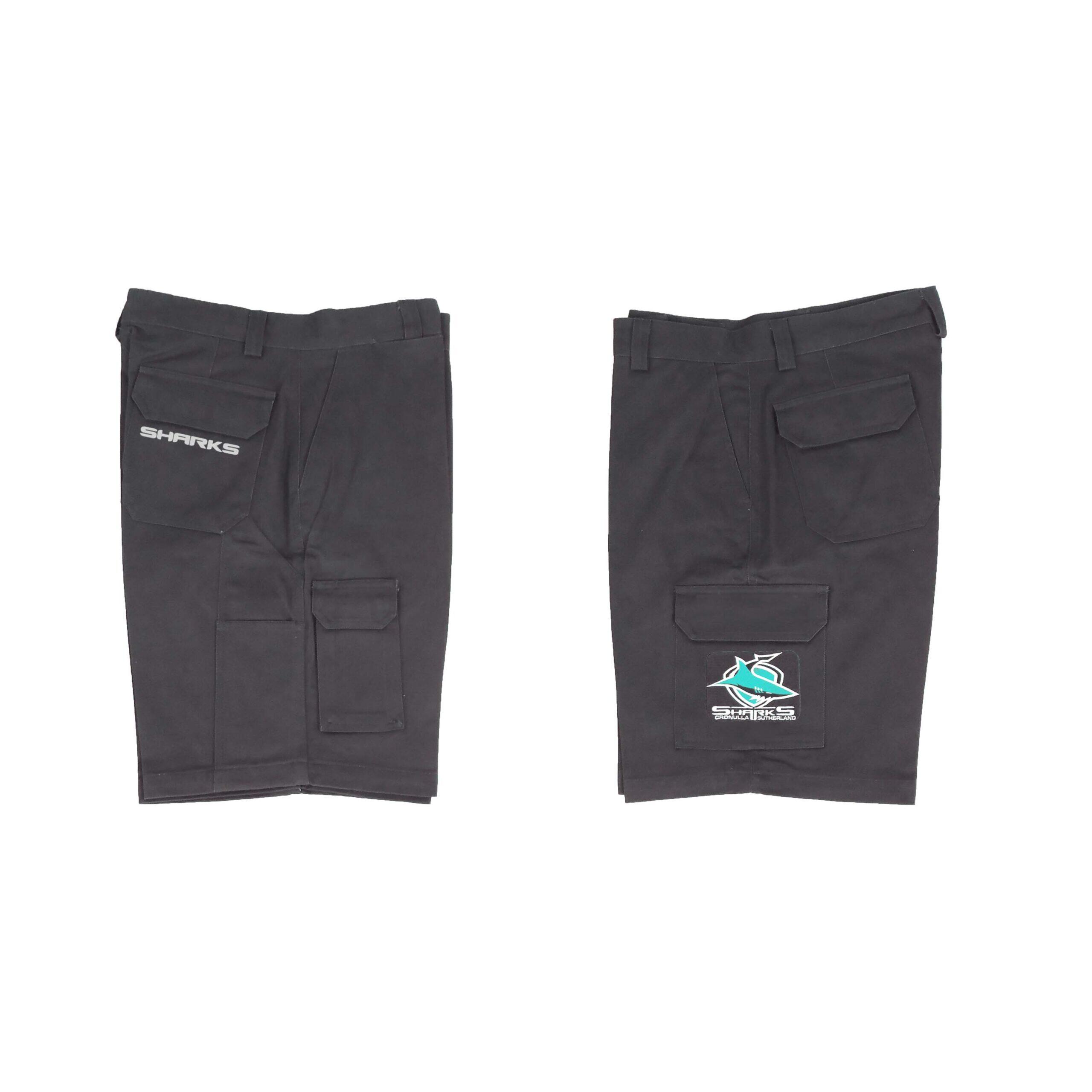 Cronulla Sharks NRL Cargo Work Shorts - Short Pants Black