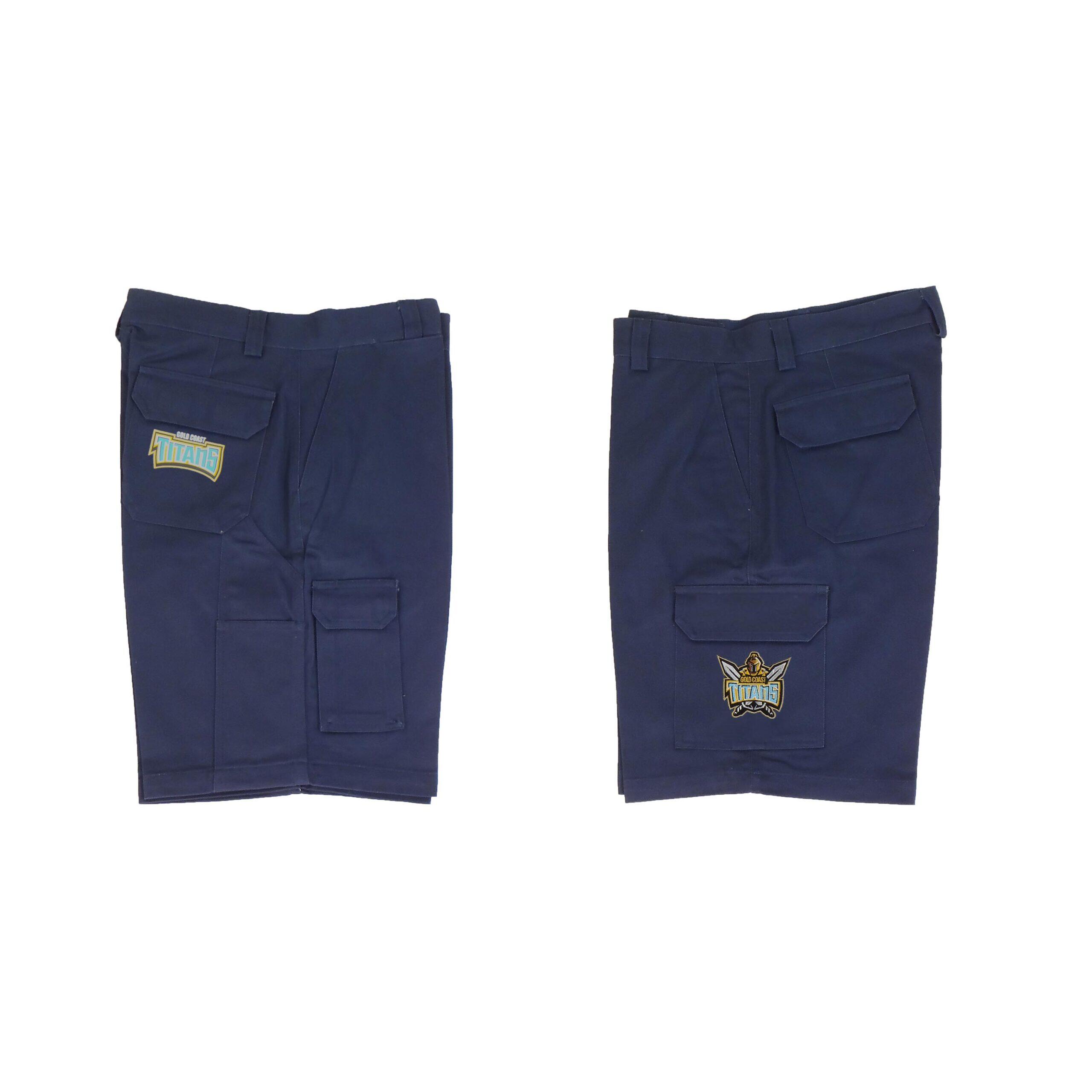 Gold Coast Titans NRL Cargo Work Shorts - Short Pants Navy