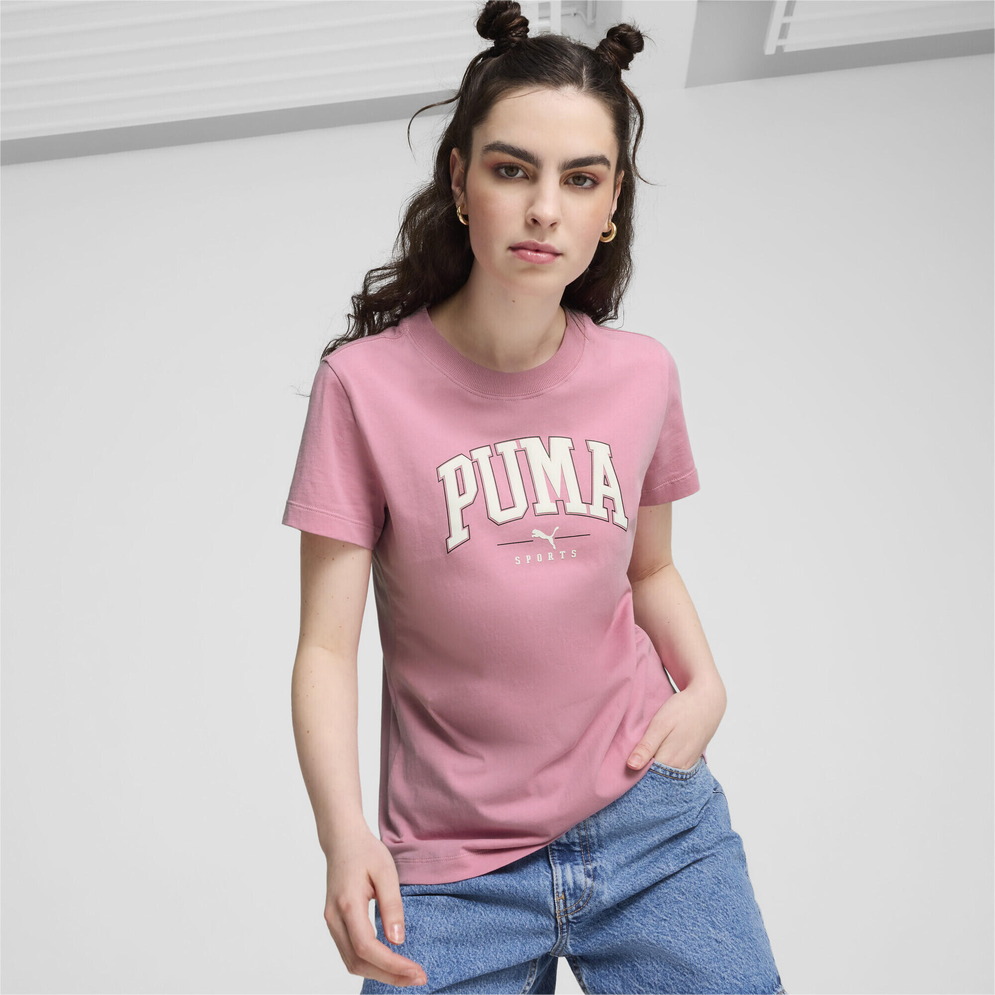 T-shirt à imprimés PUMA SQUAD Femme PUMA Mauved Out Pink 3/7