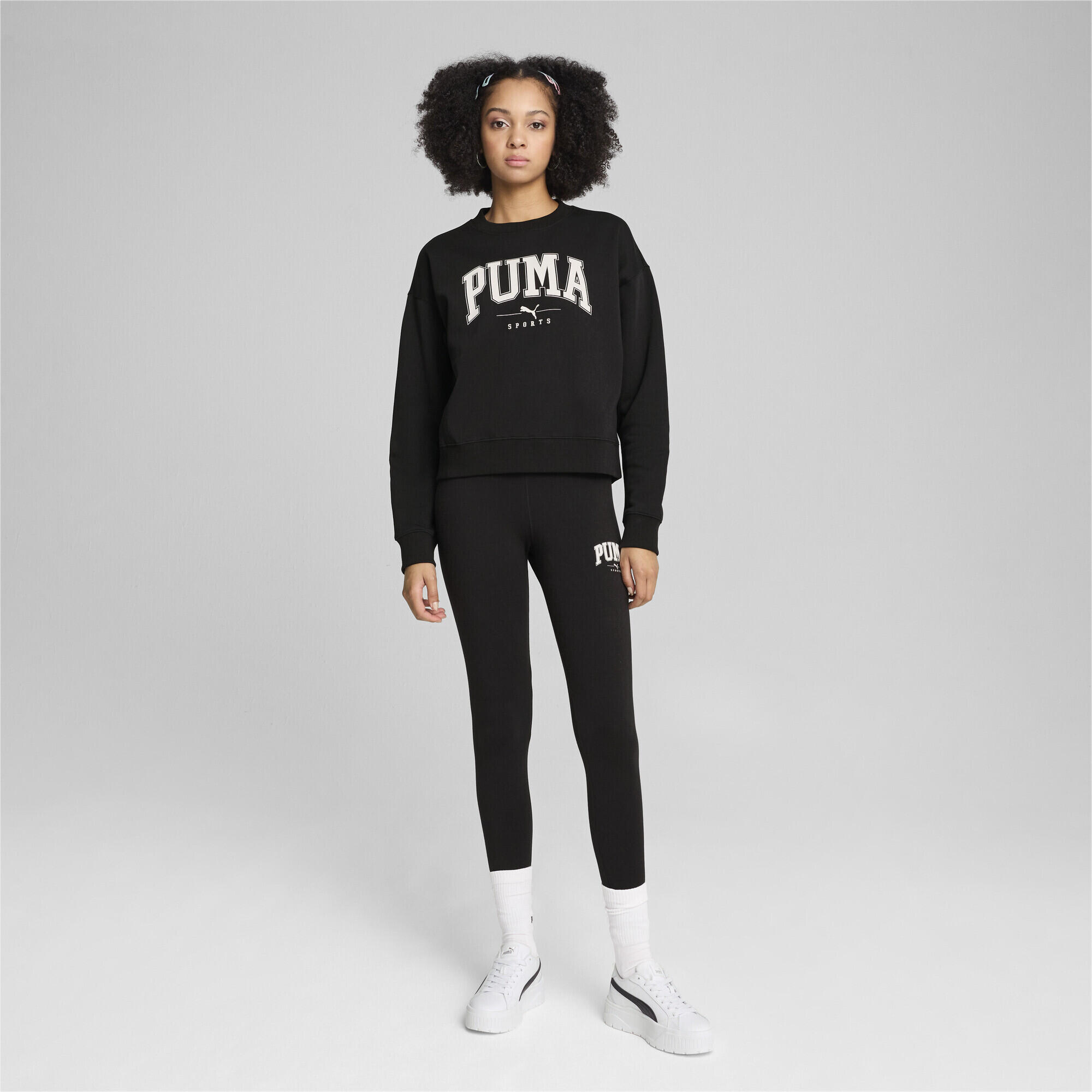 PUMA SQUAD Langes Sweatshirt Damen PUMA Black 2/8