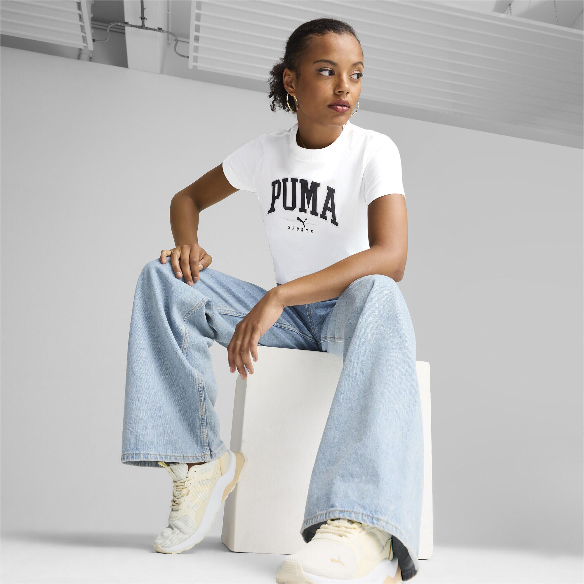 Damska koszulka z nadrukiem PUMA SQUAD PUMA White 5/7