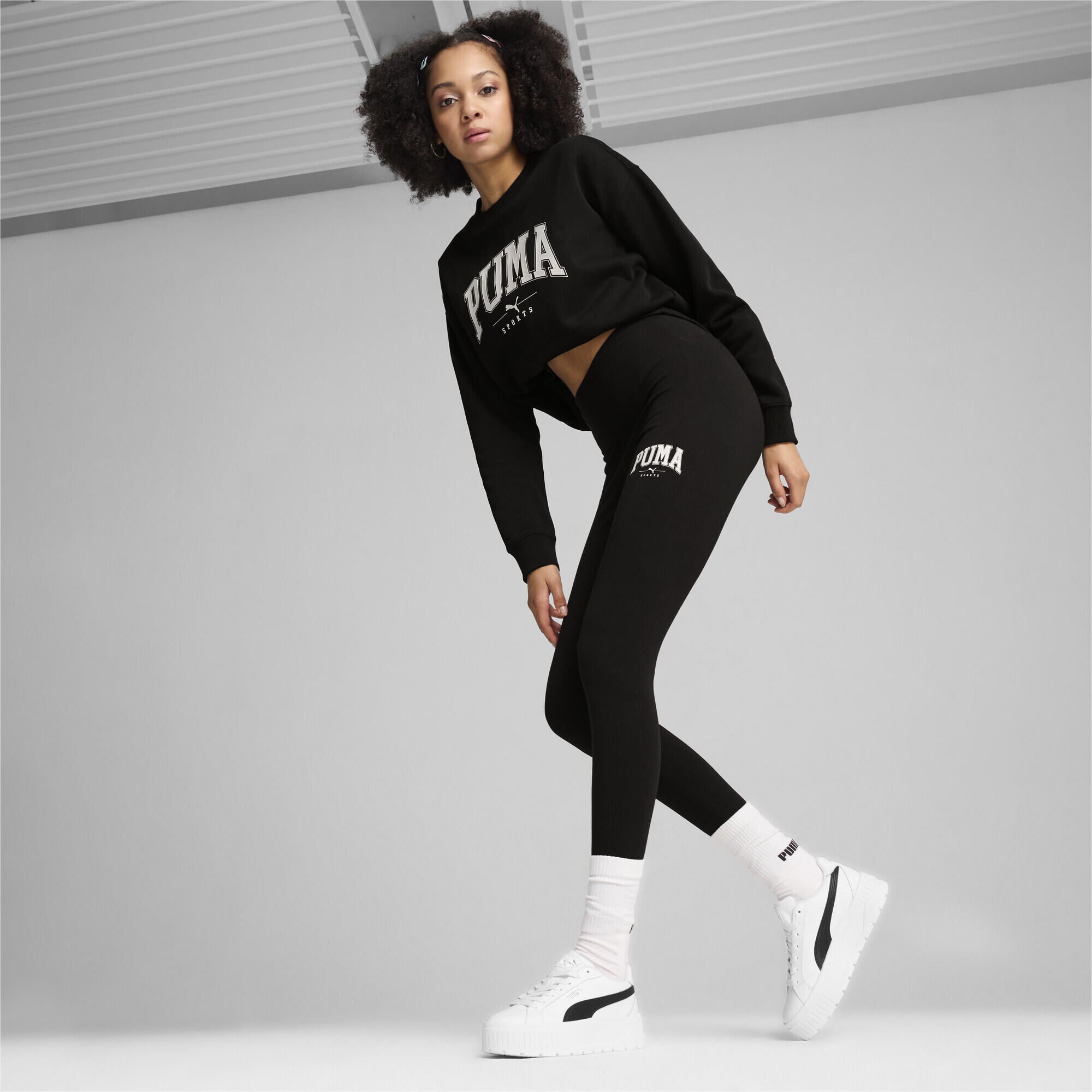 Damskie legginsy PUMA SQUAD PUMA Black 5/7