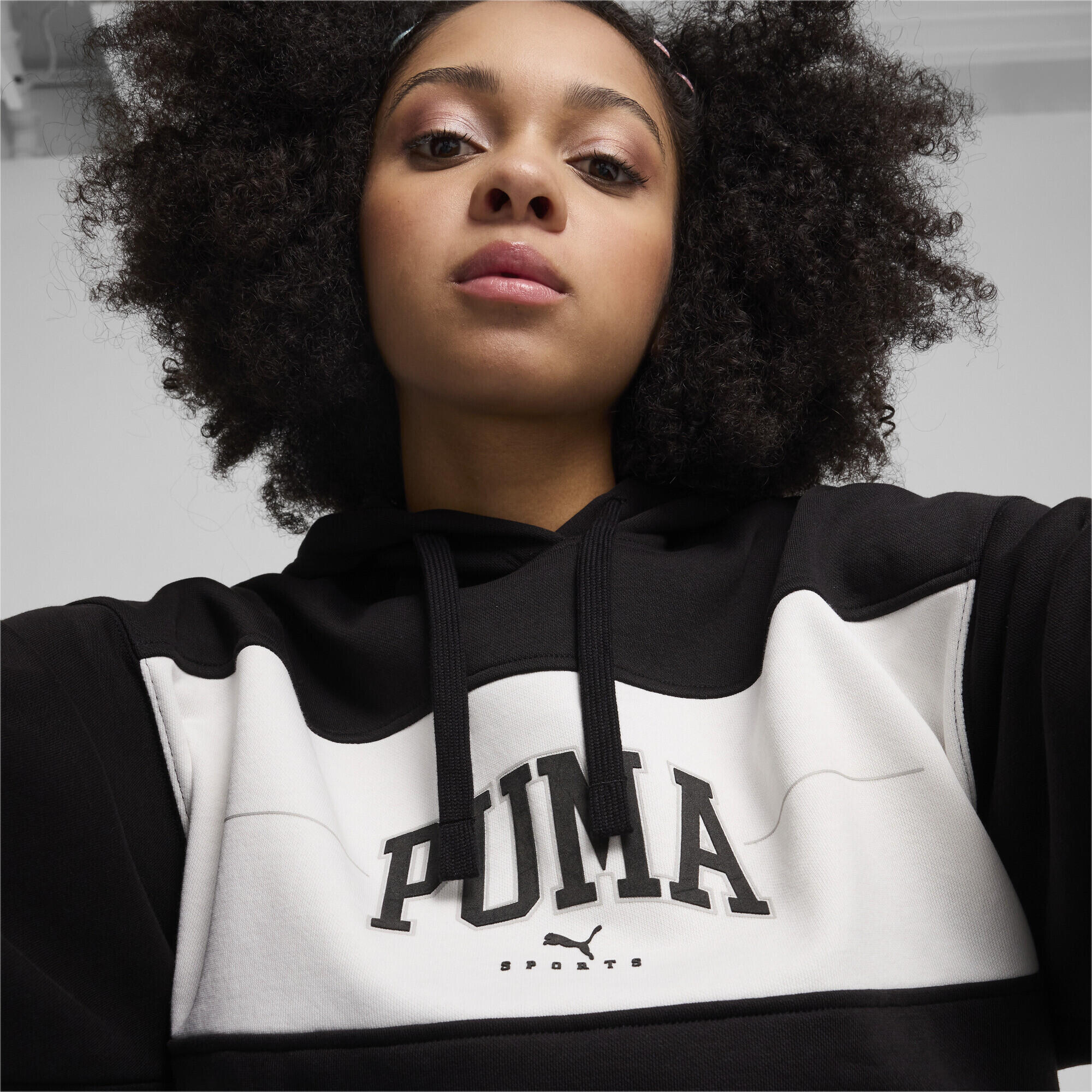 PUMA SQUAD Langer Hoodie Damen PUMA Black 4/8