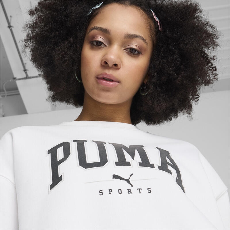 PUMA SQUAD Crewneck pentru femei PUMA White