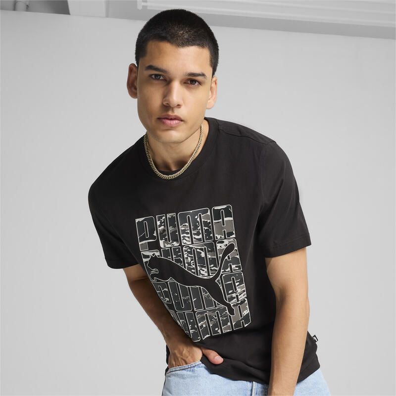 GRAPHICS Camo T-Shirt Herren PUMA Black