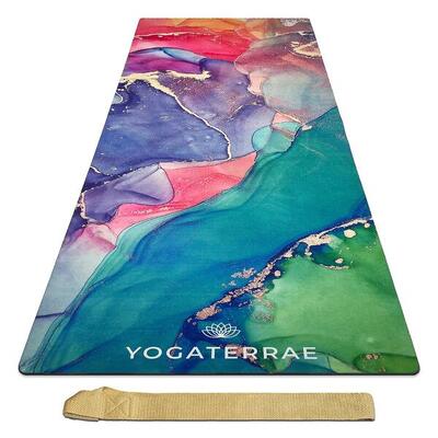 Rutschfeste Yogamatte DHYANA Komfort Mikrofaser-Naturkautschuk