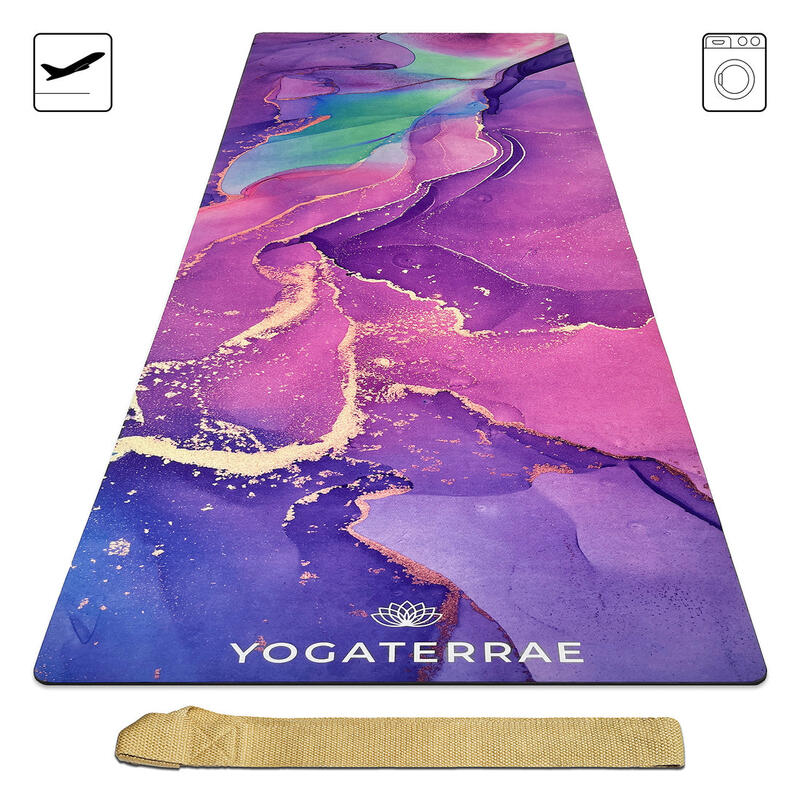 Tapis de yoga Antidérapant SAMADHI Voyage Microfibre-Caoutchouc naturel