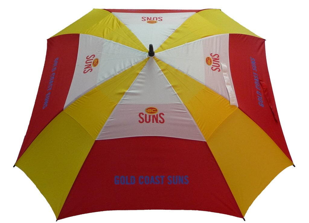 Gold Coast Suns AFL Golf Club Umbrella Large Deluxe