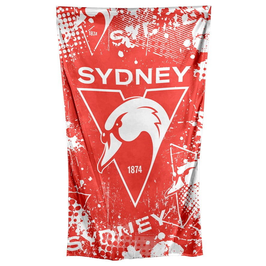 SYDNEY SWANS AFL Cape Wall Flag Banner