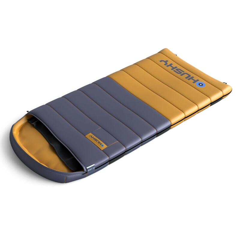 Slaapzak dekenmodel dons Drafy 2024 -20°C - 220 cm - Blauw Oranje - volwassene 3/5
