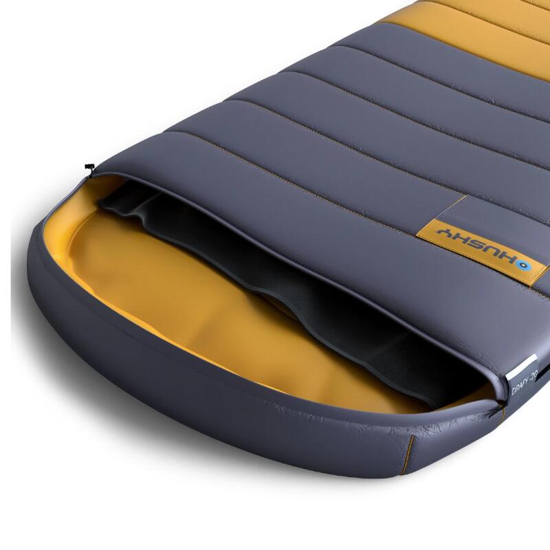 Slaapzak dekenmodel dons Drafy 2024 -20°C - 220 cm - Blauw Oranje - volwassene 4/5