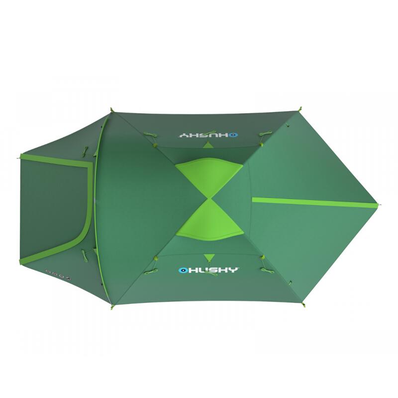 Tenda a cupola Husky Bizon 4 Plus 4 persone poliestere 185T verde PU 4000 mm 3/5