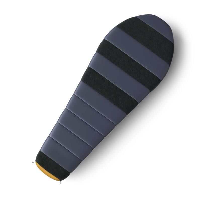 Sacco a pelo mummia piuma Dexter corto 2024 -15°C - 200cm - Blu Arancione adulti 2/5