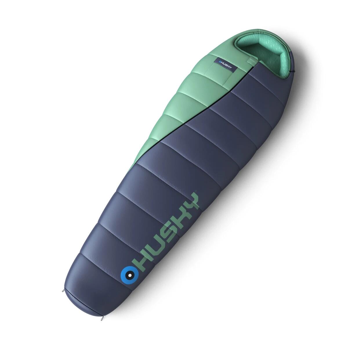 Mummyslaapzak Emotion 2024 -20°C - 210 cm - Blauw met Mint - volwassene 1/5