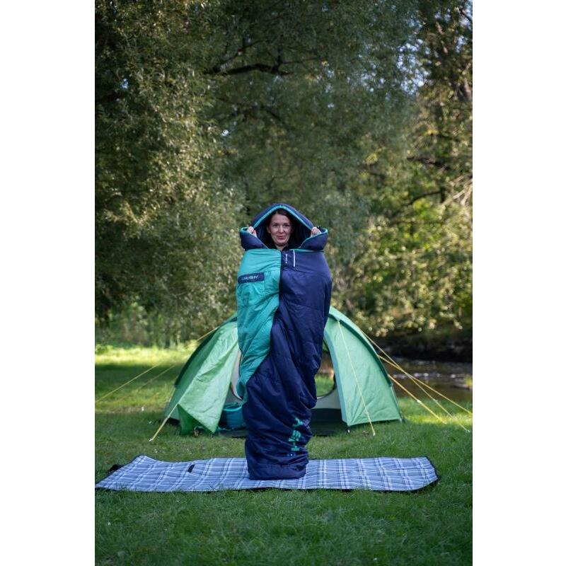 Mummyslaapzak Emotion 2024 -20°C - 210 cm - Blauw met Mint - volwassene 5/5
