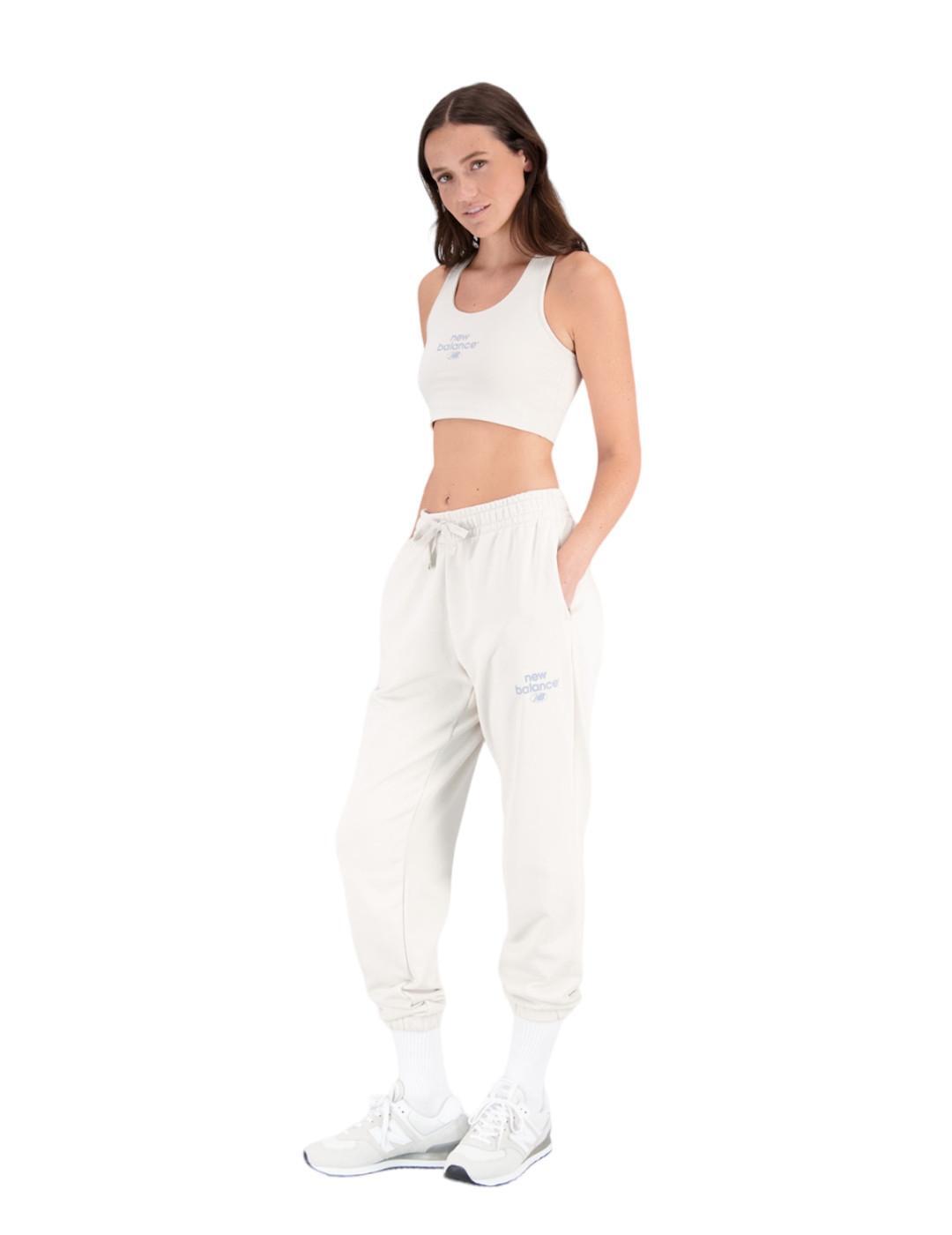 Pantalones para Mujer New balance Wp31510 Beige 4/4