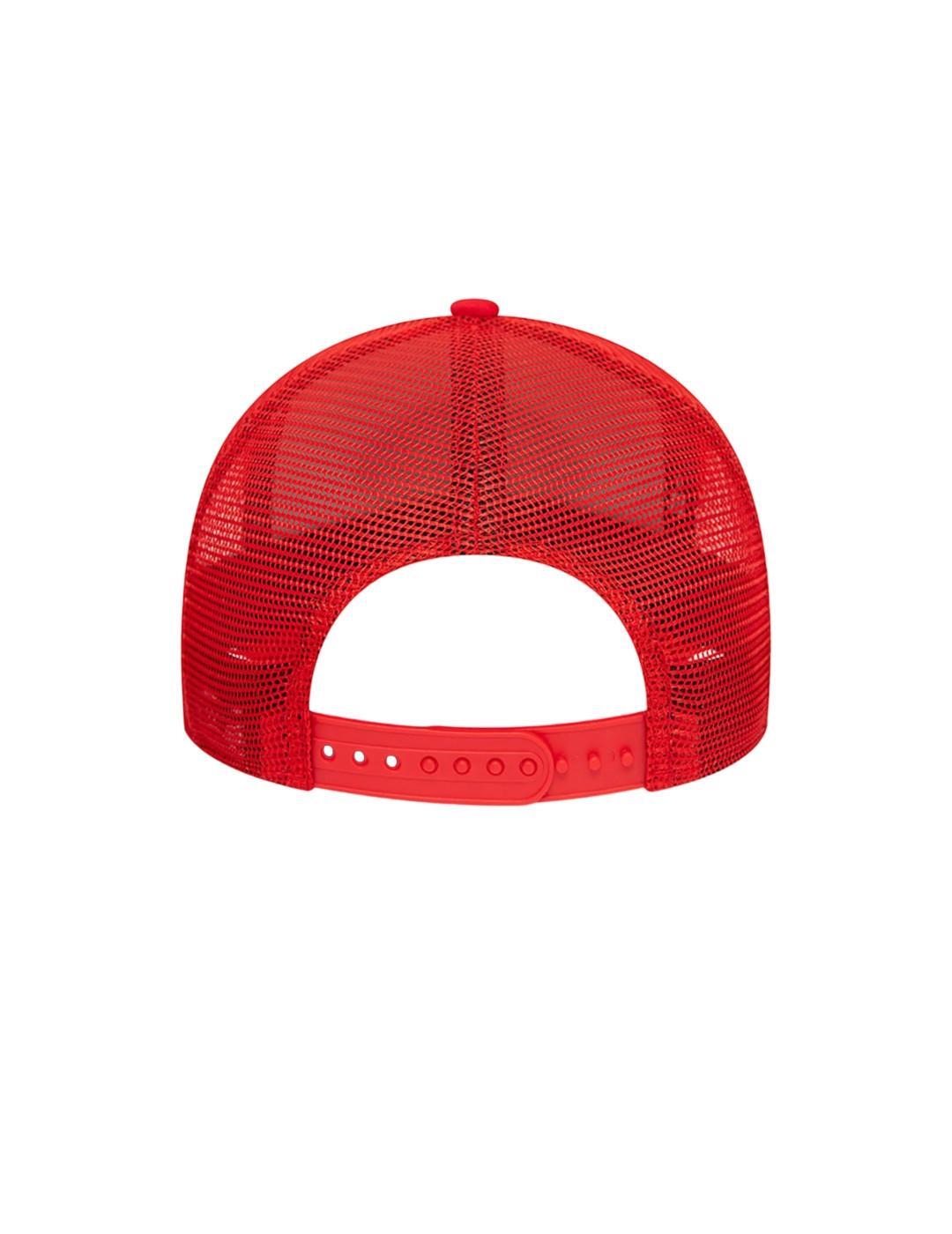 Casquette New Era Oval trucker rouge. 4/4