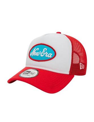 Casquette New Era Oval trucker rouge.