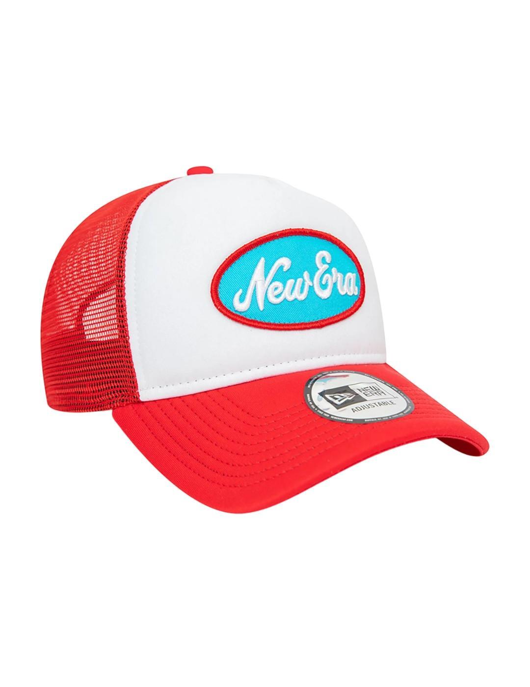 Casquette New Era Oval trucker rouge. 2/4
