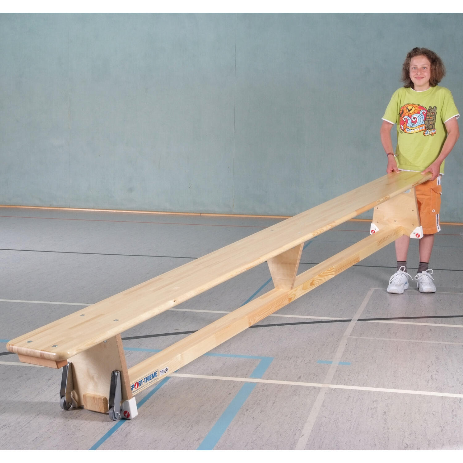 Turnbank Original 2 m Mit Transportrollen Turnen Unisex Natur 4/5